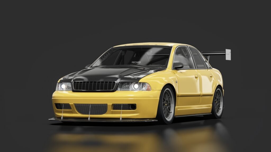 Audi s4 2000 track 00 vegas yellow