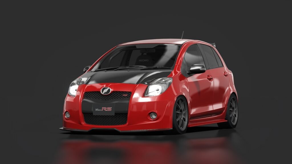 Toyota vitz rs 1 00 chili red