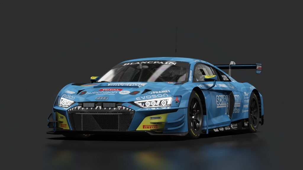 E audi r8 gt3 phoenix racing 5 blue endu