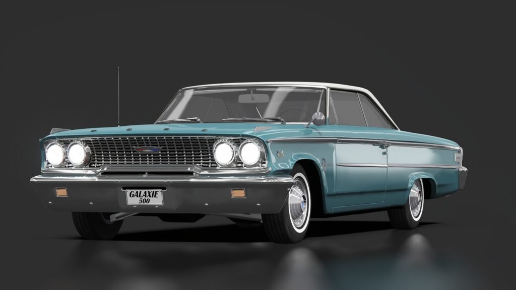 Ford galaxie 500 406 2 door (lhd) 1963 street car blue