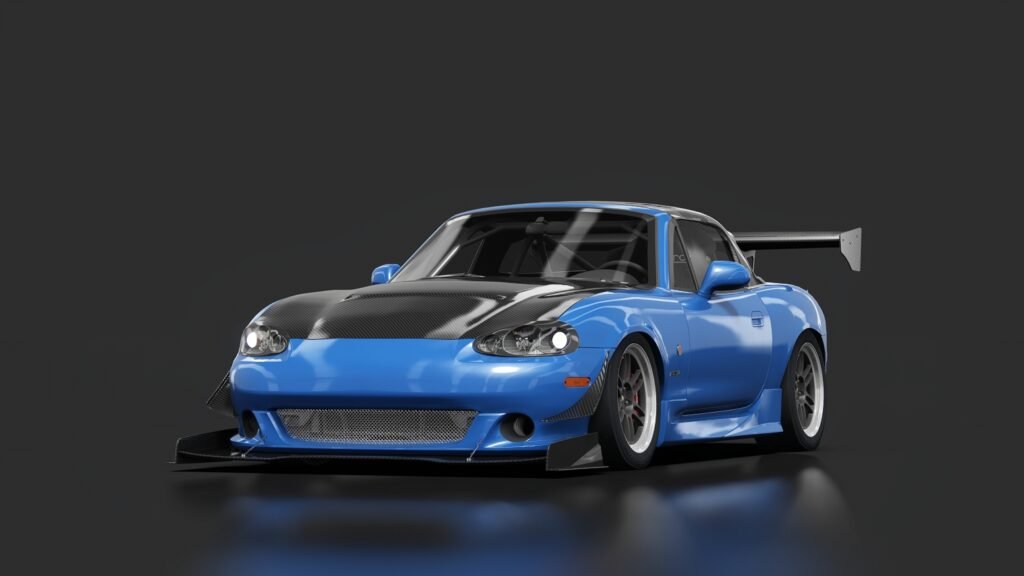 Mazda mx 5 2001 track turbo 00 winning blue mica