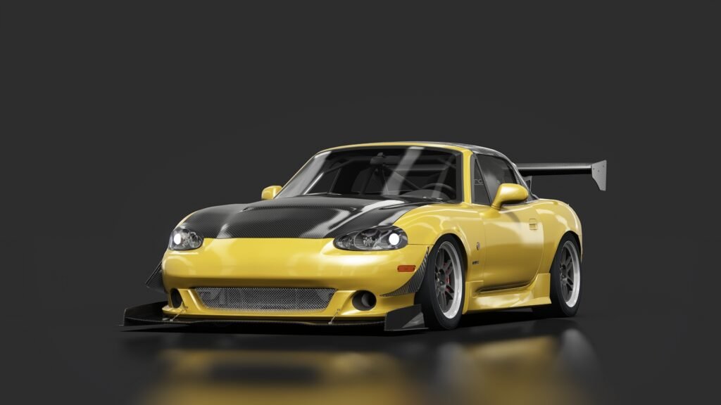 Mazda mx 5 2001 track turbo 01 competition yellow