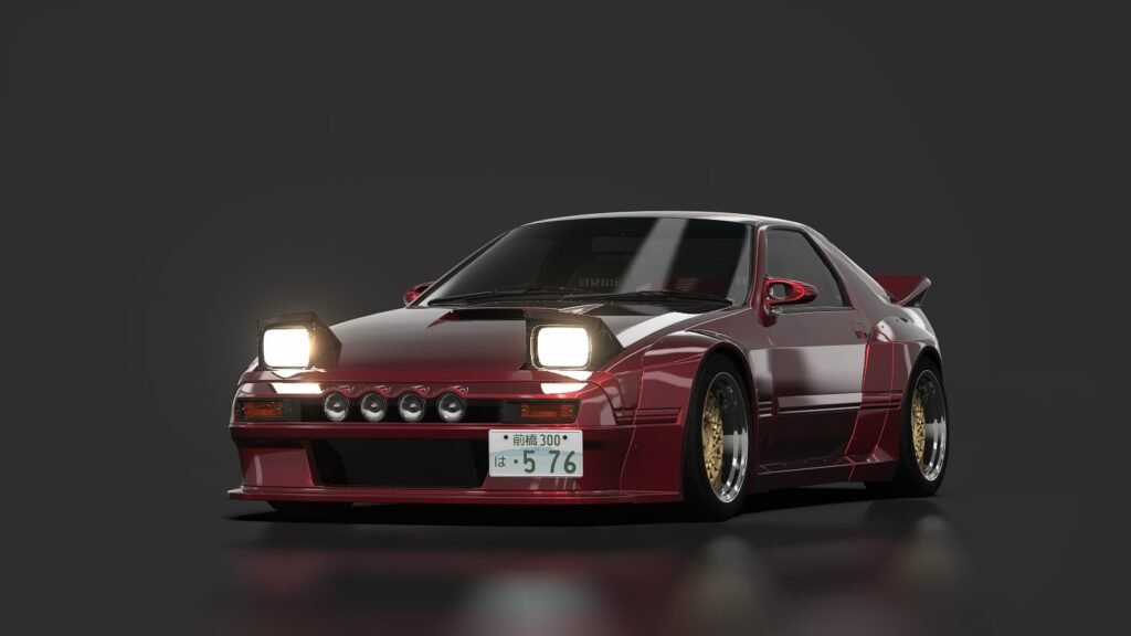 Mazda rx 7 gt x rocket bunny 01 soul red