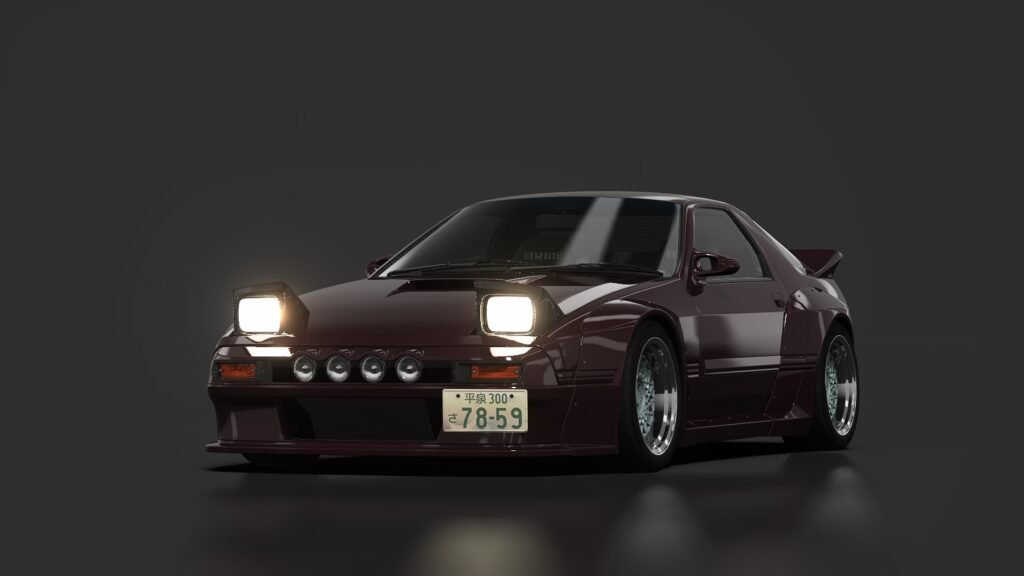 Mazda rx 7 gt x rocket bunny 03 amethyst pearl