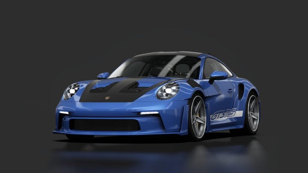 Porsche 911 gt3 rs (992) wingless paintmatch 00 itsdraik 162 south sea blue metallic