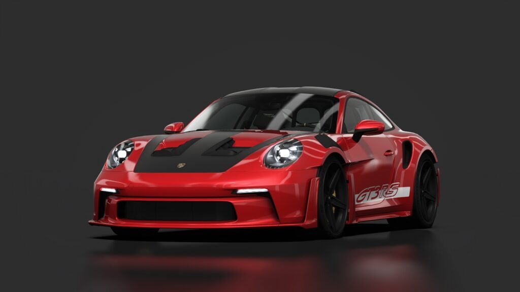Porsche 911 gt3 rs (992) wingless paintmatch 03 itsdraik 84a guards red