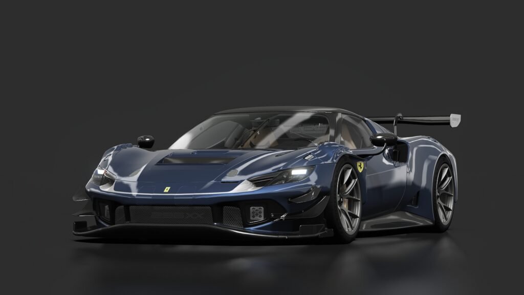 Ferrari 296xx 03 blu scozia