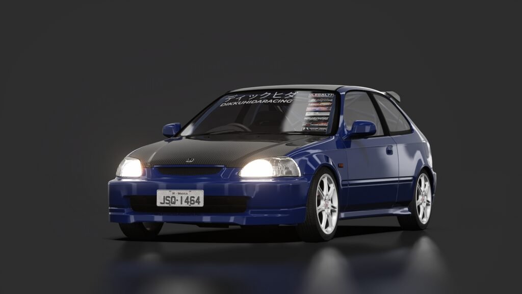 Honda civic ek hatch dkr secret service azul
