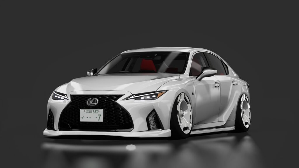 Lexus is350 f sport stance 0 white nova glass flakes