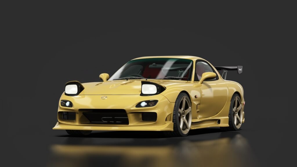Mazda rx 7 ings n spec 00 itsdraik j9 competition yellow mica