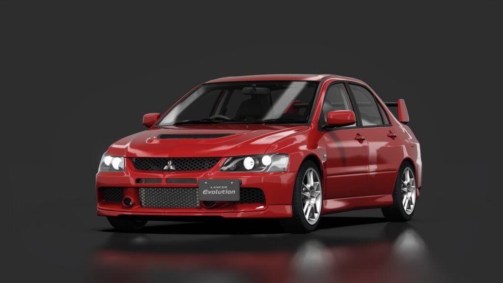 Mitsubishi lancer evolution ix gsr 04 red solid
