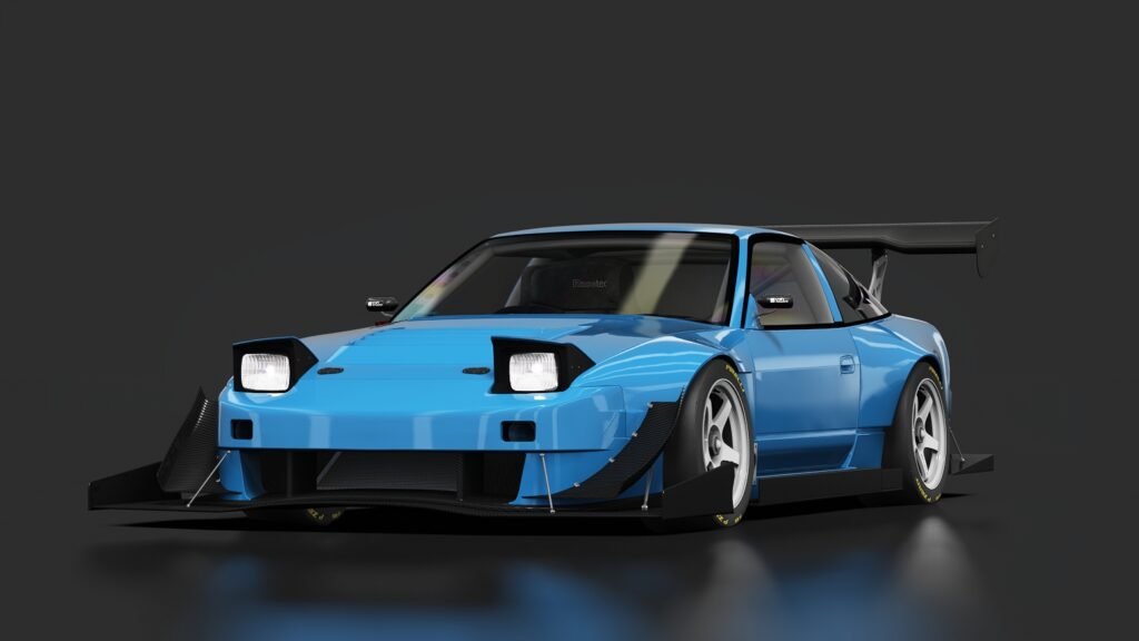 Nissan 180sx time attack blue