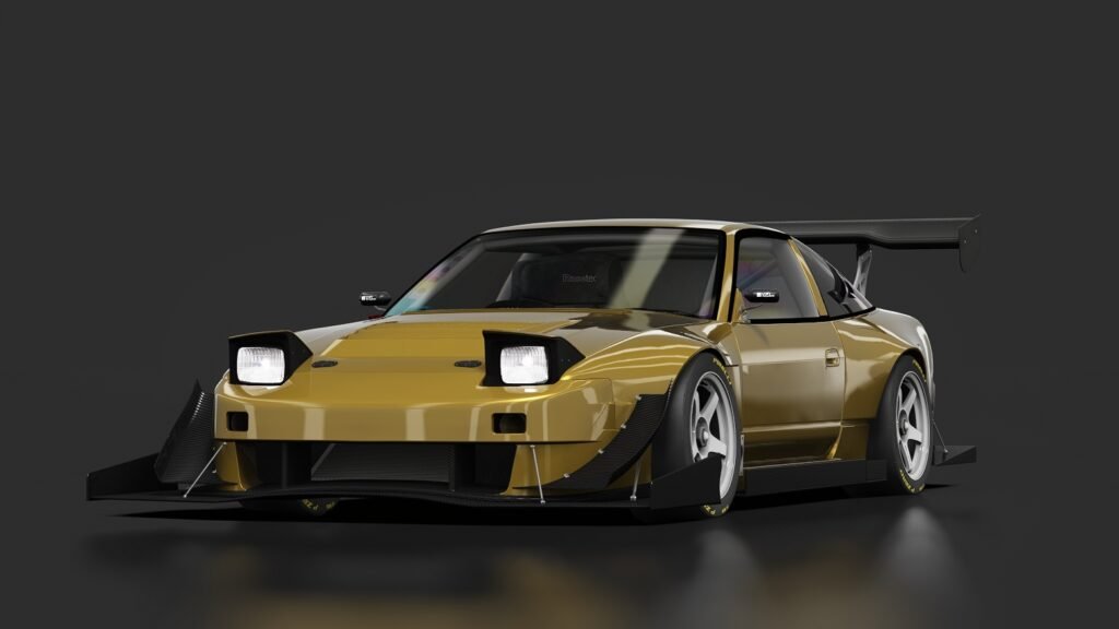 Nissan 180sx time attack envy chrome yellow