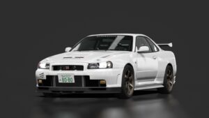 Nissan Skyline GT-R R34 White Rose