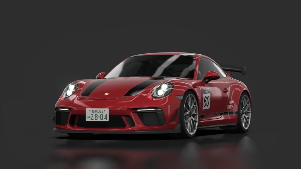 Porsche 911 (991 03 carmine red black stripe