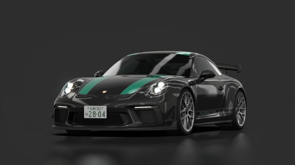 Porsche 911 (991 06 black green stripe