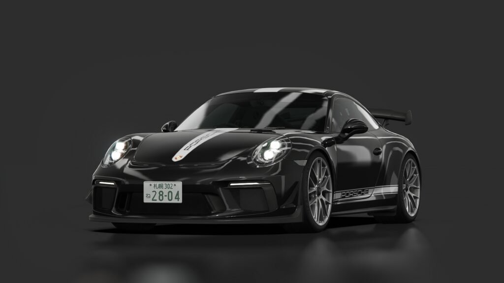 Porsche 911 (991 07 black white stripe 2