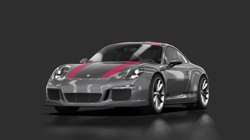 Porsche 911 r 04 silver red