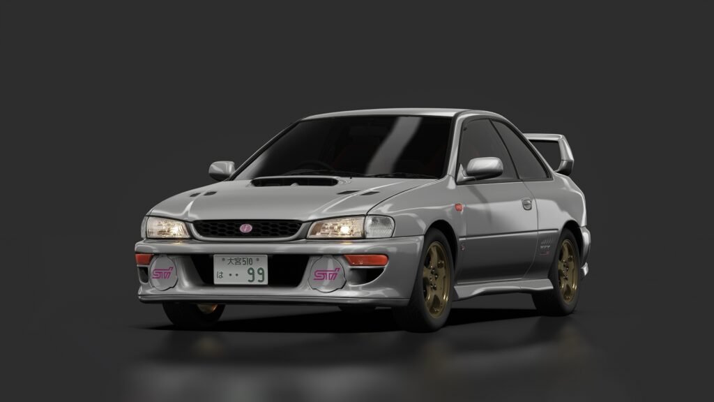 Subaru impreza wrx sti coupe type r version v (gc8f) bunta fujiwara's 02 royal silver