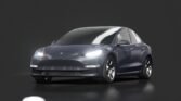 Tesla model 3 performance modified midnight silver