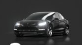Tesla model 3 performance modified solid black