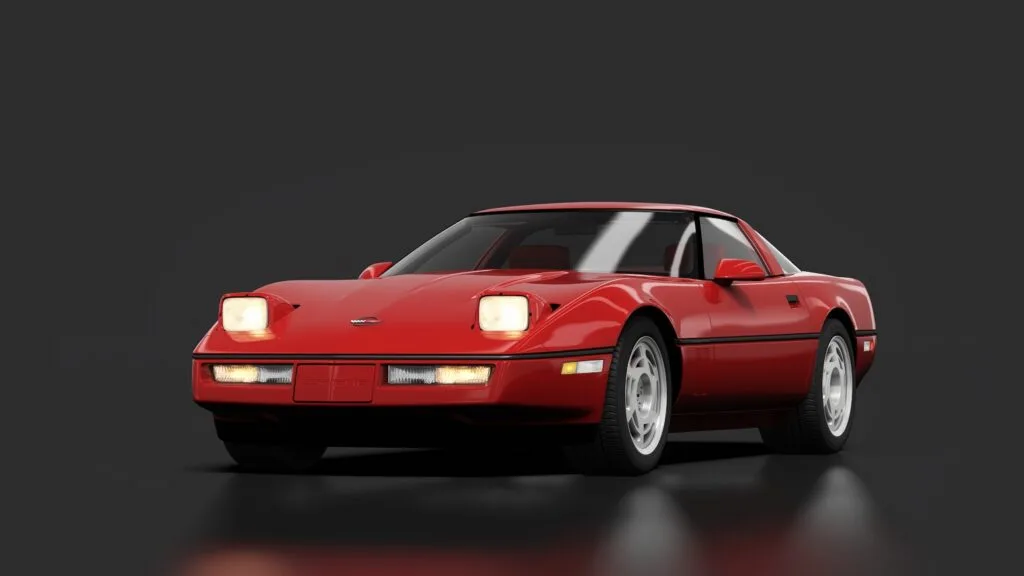 Chevrolet corvette c4 zr 1 bright red