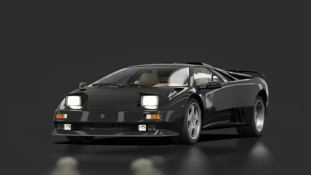 Lamborghini diablo se30 jota black green