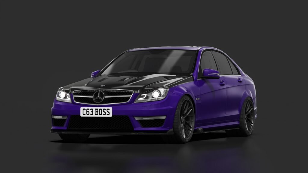 Mercedes benz c63 amg w204 maxdout shieldzy purple