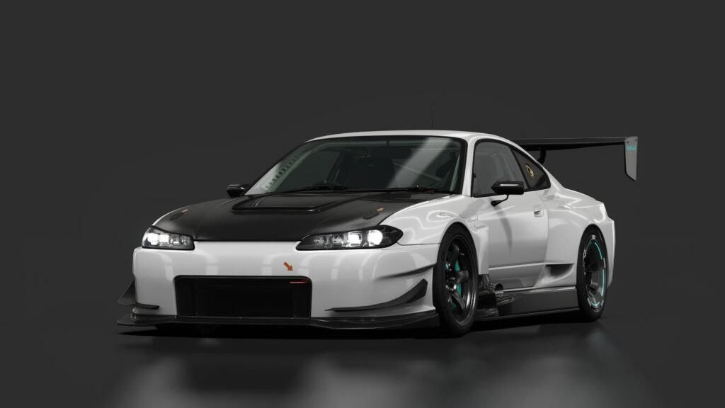 Nissan silvia s15 kaiju v8 hybrid 01 white