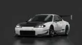 Nissan silvia s15 kaiju v8 hybrid 01 white
