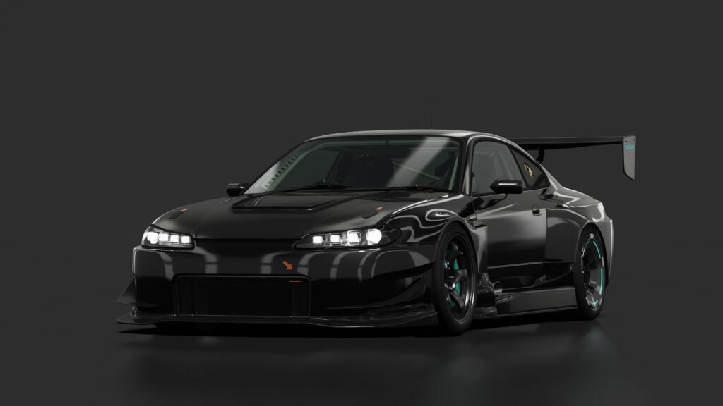 Nissan silvia s15 kaiju v8 hybrid 04 black