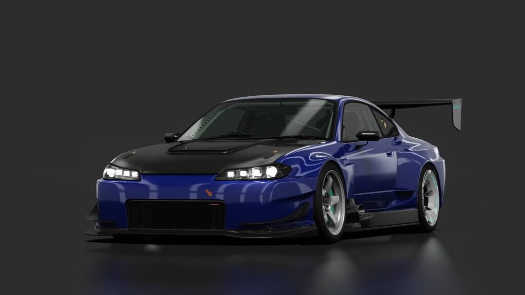 Nissan silvia s15 kaiju v8 hybrid 05 blue