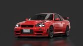Nissan skyline gtr r34 j tune active red