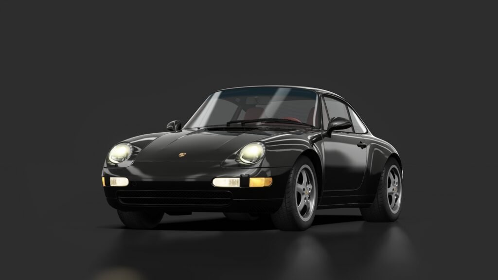 Porsche 911 (993) carrera black red interior