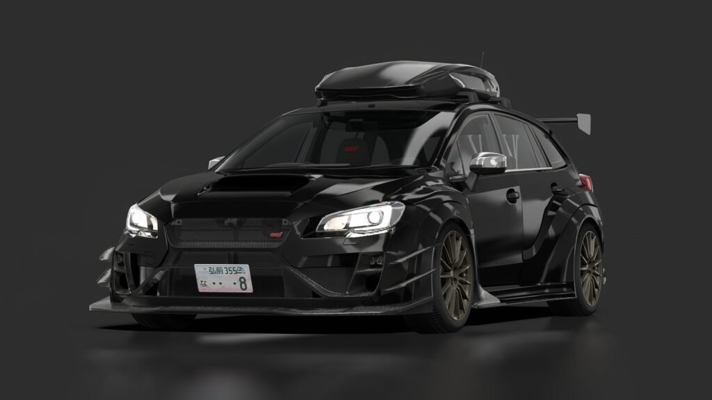 Subaru levorg varis widebody road crystal black silica