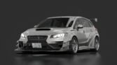 Subaru levorg varis widebody road ice silver metallic